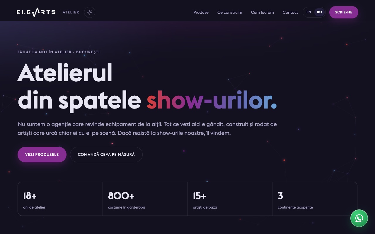 Atelier EleVArts — costume LED și efecte de scenă